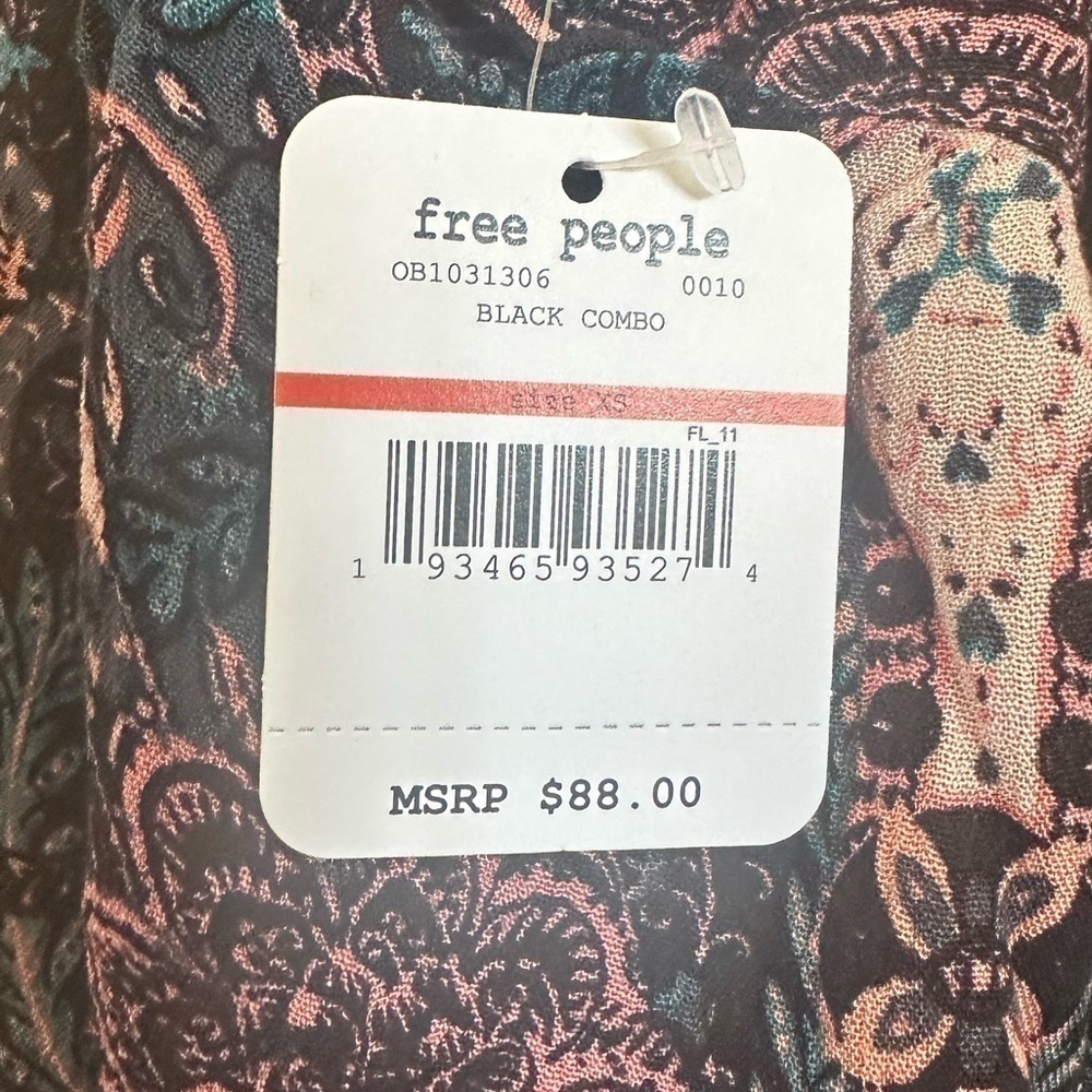 Free People Count Me In Trapeze Mini Dress XS, NWT - Picture 5 of 5